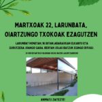 MARTXOAK 22, LARUNBATA, OIARTZUNGO TXOKOAK EZAGUTZEN.